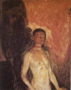 Edvard Munch The Self-Portrait of hell oil painting